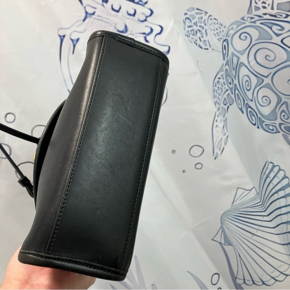 Vintage COACH REGINA Black Leather Crossbody Satchel Bag Handbag Purse 9983 - Picture 8 of 16